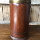 Old door umbrella cardboard boiled brown + contour metal vintage