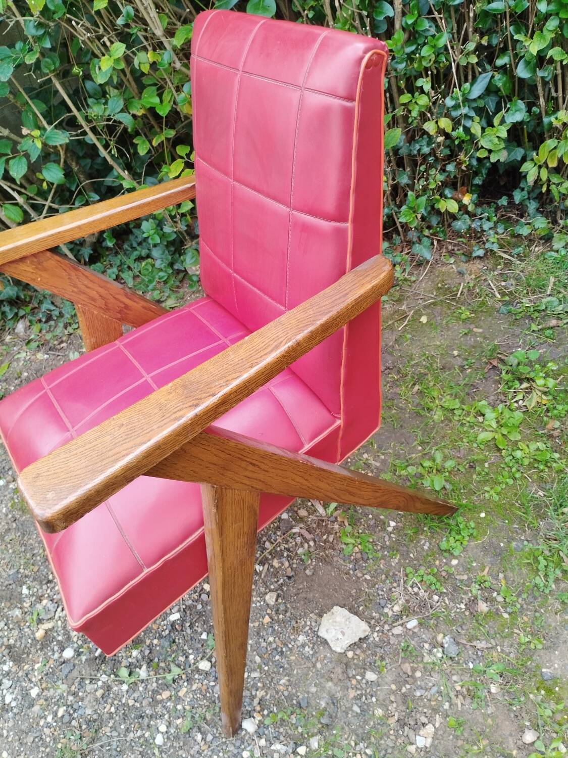 Paire de fauteuils anciens pieds compas