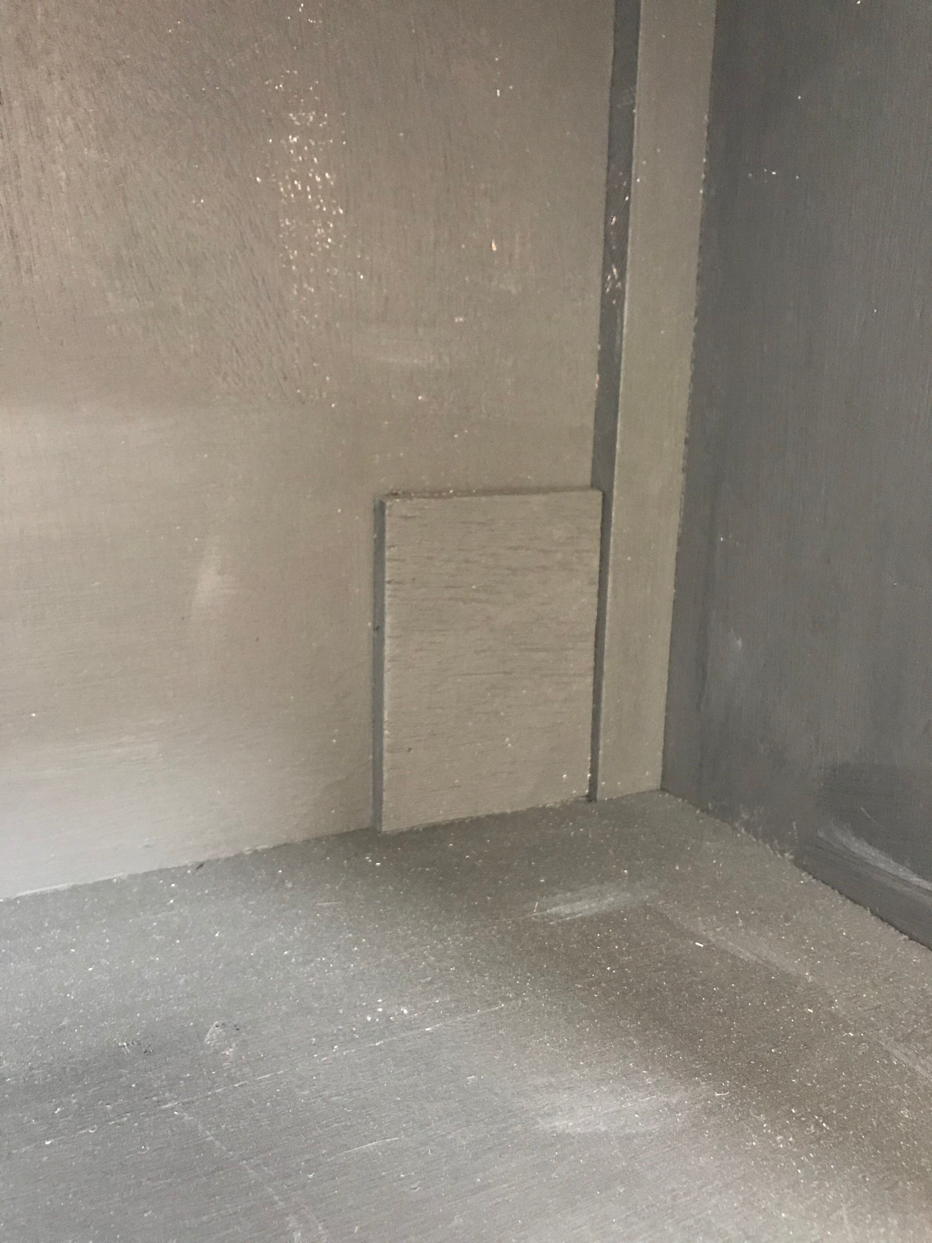 Matte 1930s black glass cabinet