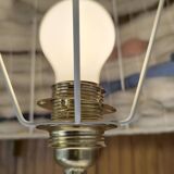 1960s wrought iron tripod floor lamp