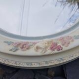 Miroir ovale en plâtre