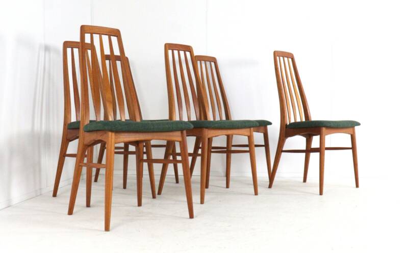 Set of 6 Niels Koefoed 'Eva' chairs - danish design in teak - vintage