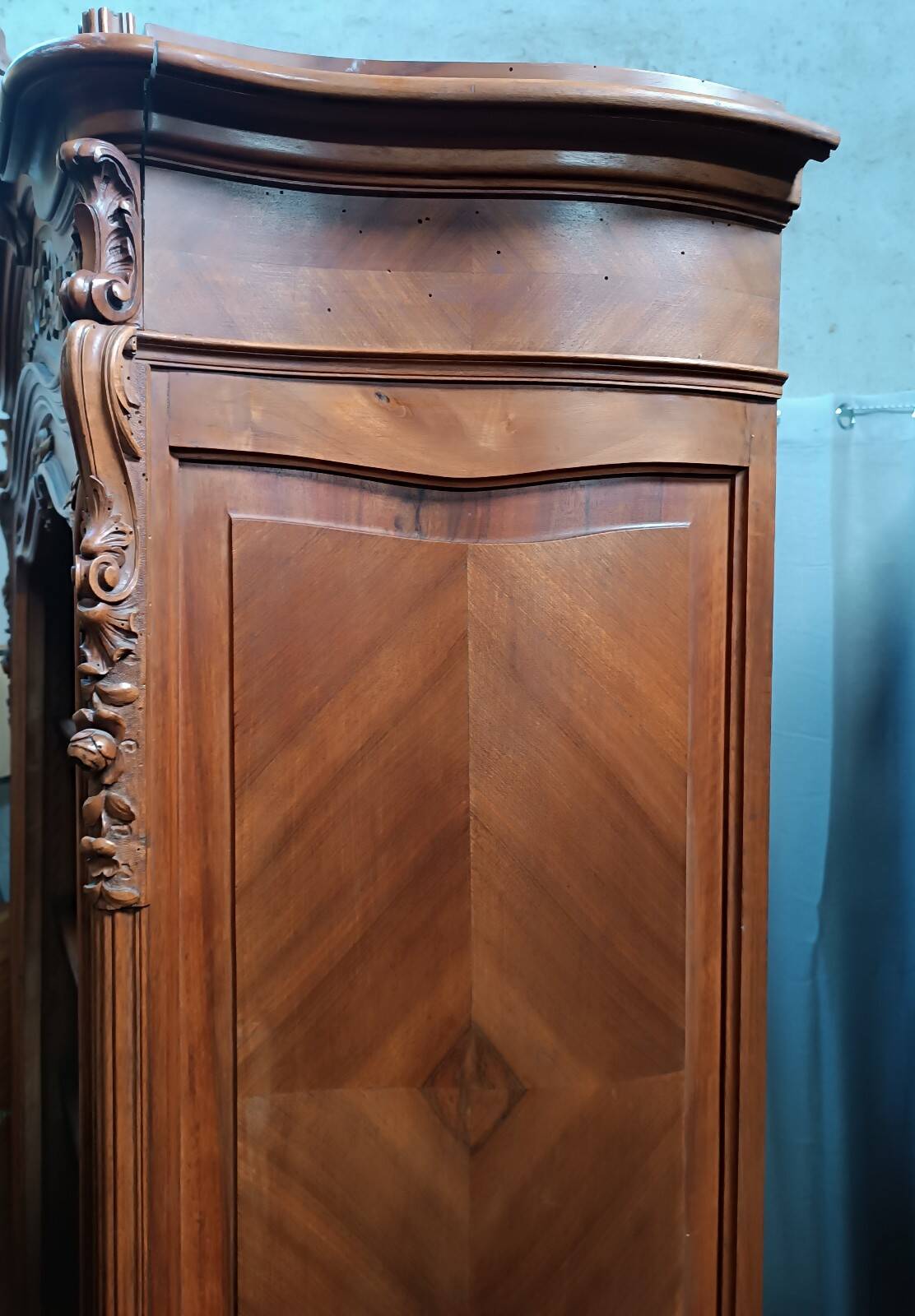 Rococo library in walnut