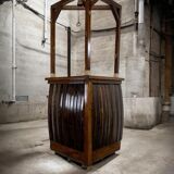 Vintage wooden high bar/counter/bar cabinet with cloche