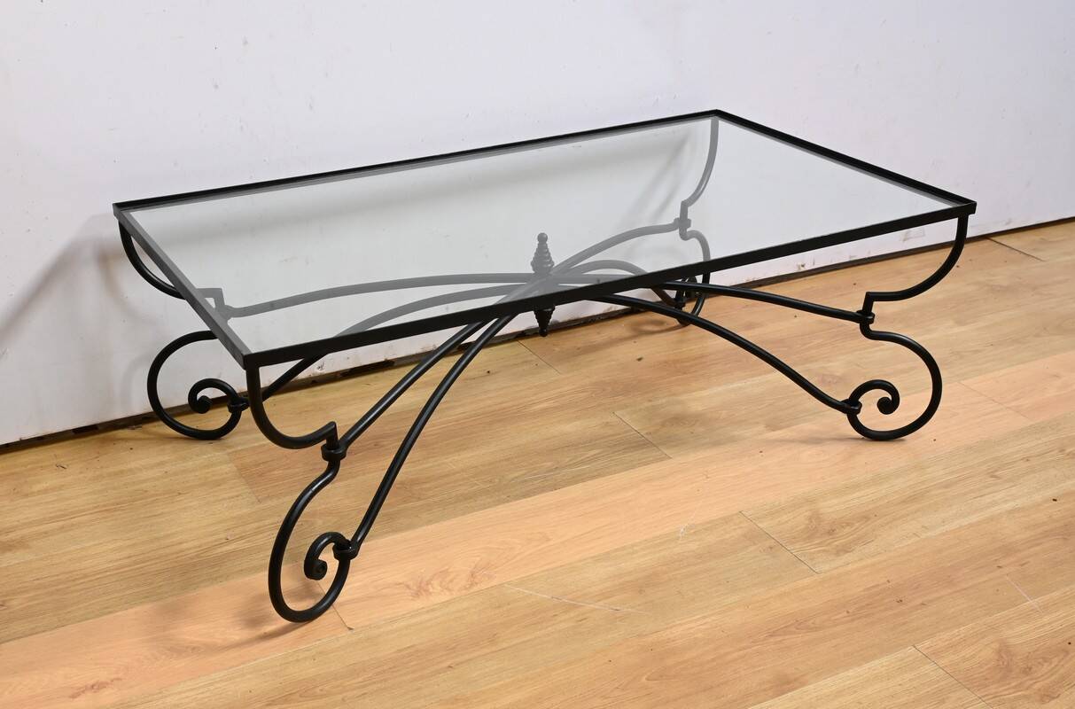 Art Nouveau Style Wrought Iron Coffee Table – 1940