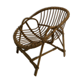 Children's rattan basket chair from the 70s