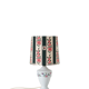 Small recycled vintage lamp — porcelain base, floral shade