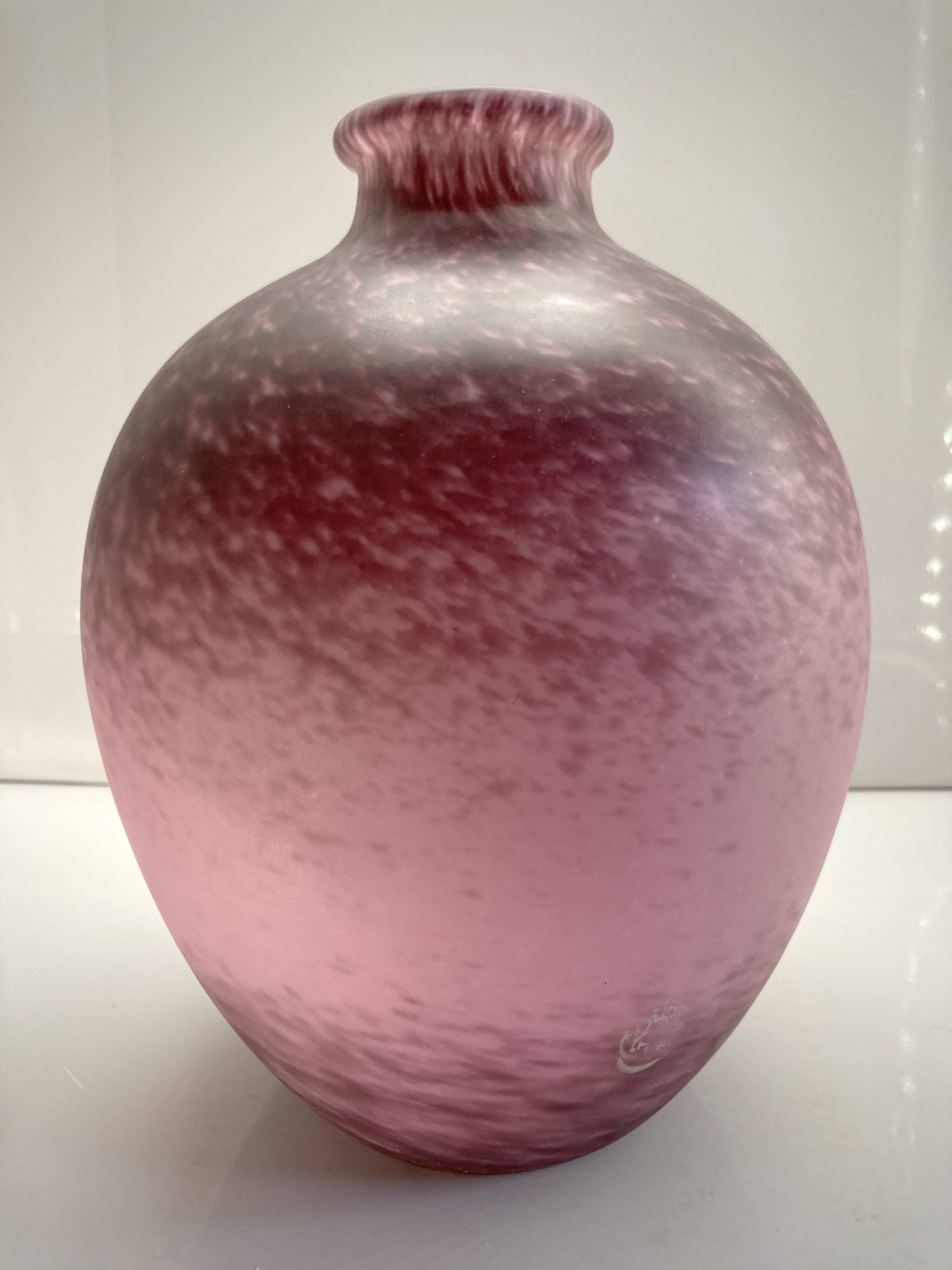 Marmoreal vase by André Delatte Nancy France