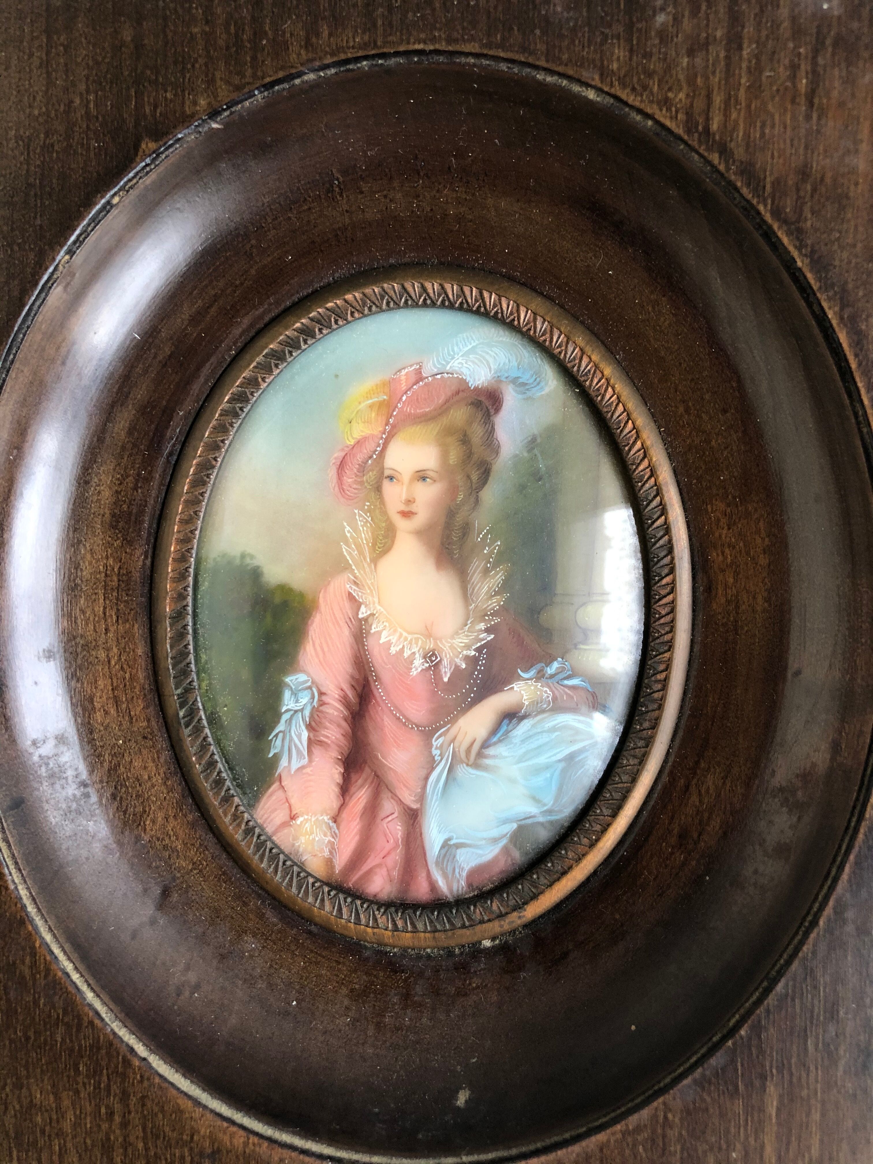 Miniature Napoleon III on ivory