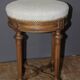 Tabouret de Style Louis XVI en Noyer vers 1900