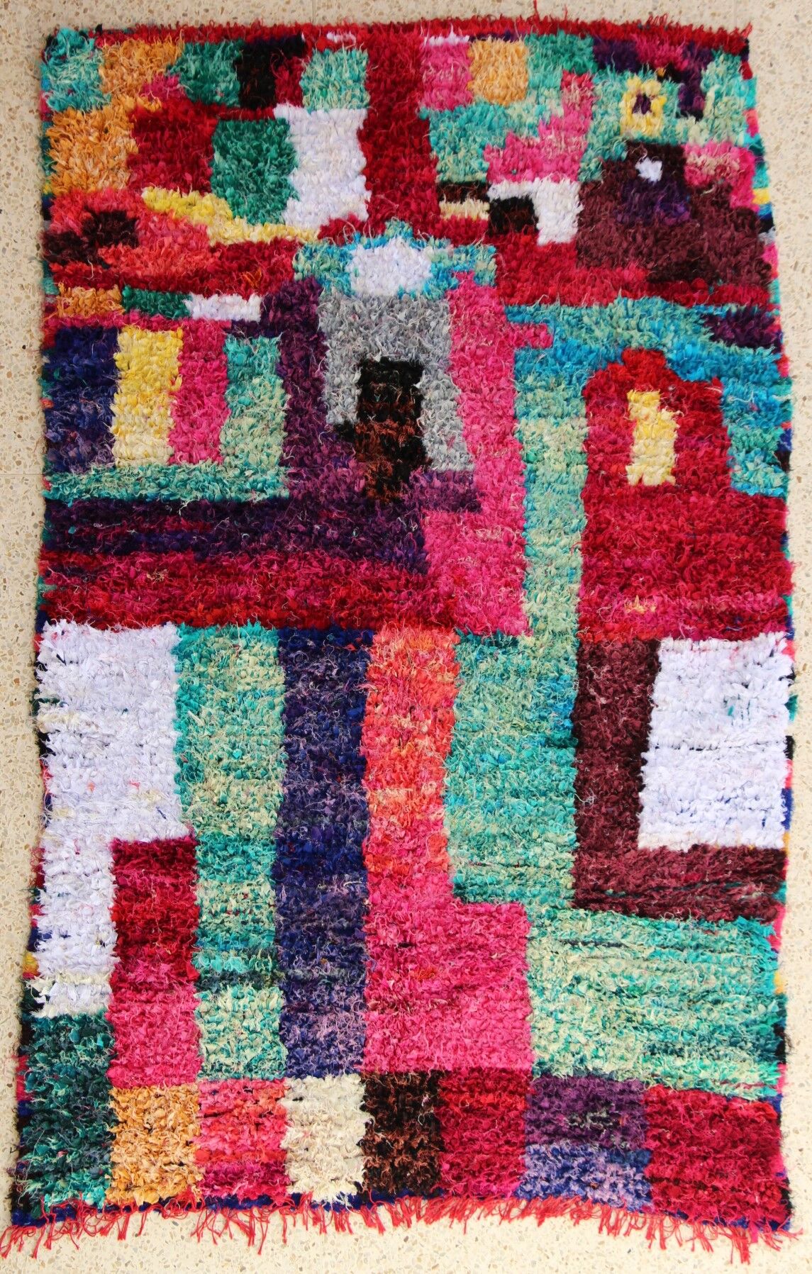 Berber carpet boucharouette means 240x155 cm