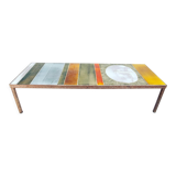 Table basse en céramique Roger Capron Soleil 1960