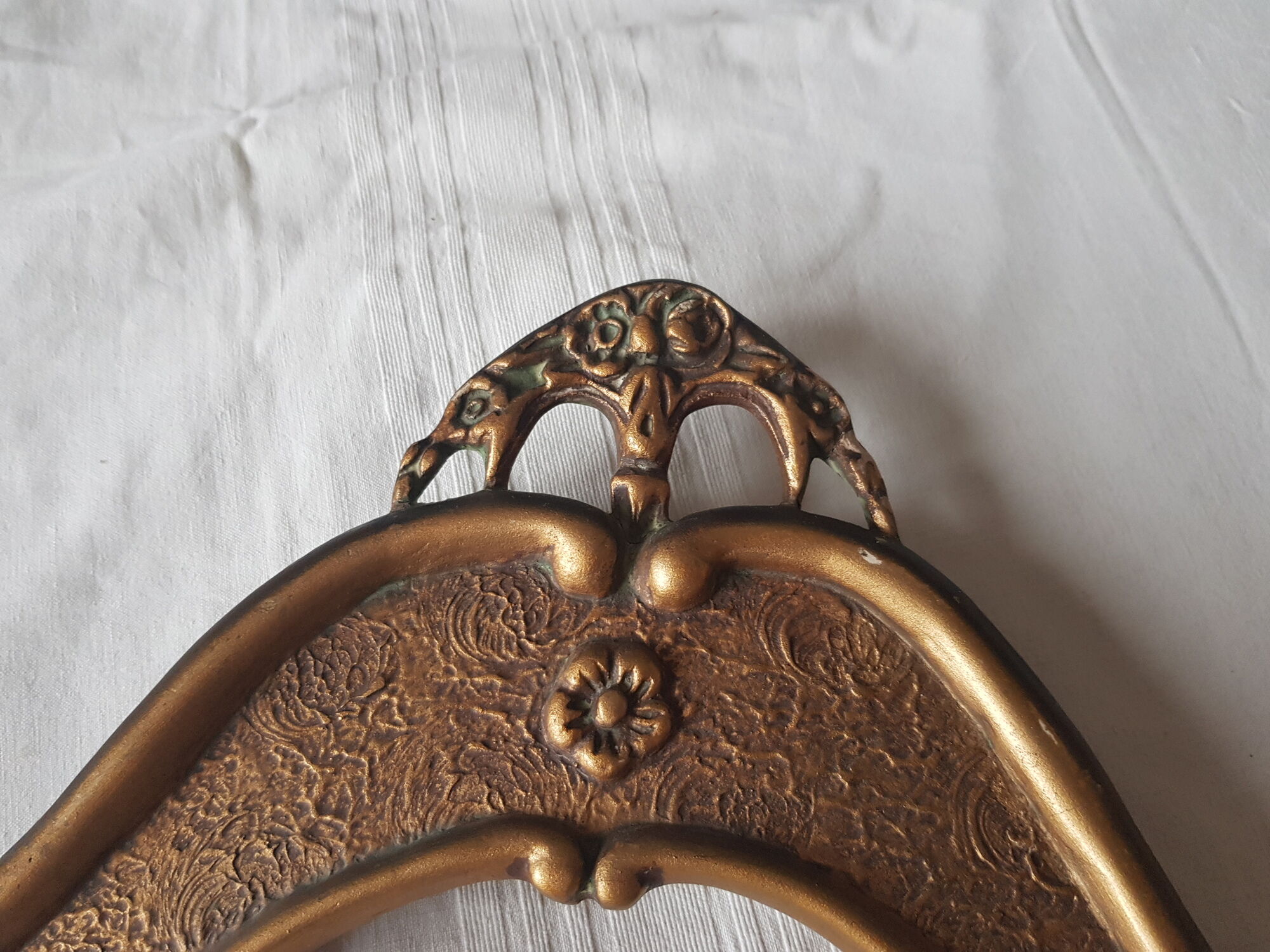 Old frame in gilded carved wood baroque style Louis XV foliage 33 x 43
