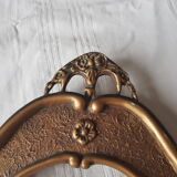 Cadre ancien en bois sculpté doré style baroque Louis XV feuillure 33 x 43