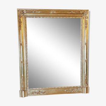 Mirror Napoleon III 19th restored with gold leaf