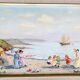 Table: Oil on canvas - lively beach landscape