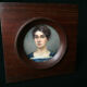 MINIATURE PORTRAIT WOMAN HAND PAINTED NINETEENTH CENTURY SUILEM