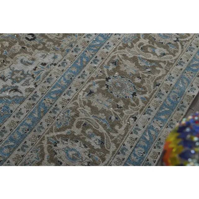 1970s Vintage Persian Handknotted Wool Brown Oversize Area Rug 290x358