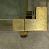 Rolling acrylic and brass serving table – 1960