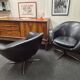 Vintage balloon shell armchair