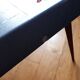 Small 1960s enamelled table, spindle legs, signed jd.