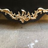Chest of drawers "tomb" patinated black regency style