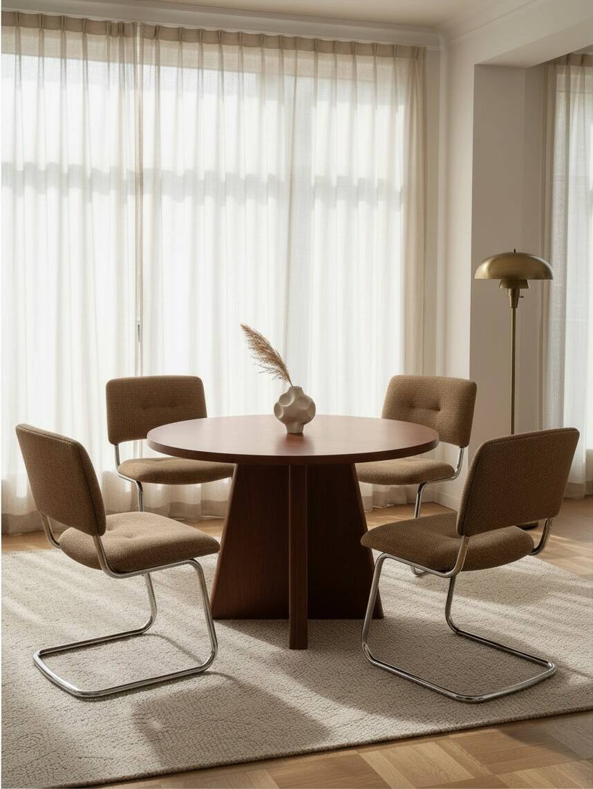 Série de 4 chaises cantilever – Années 80
