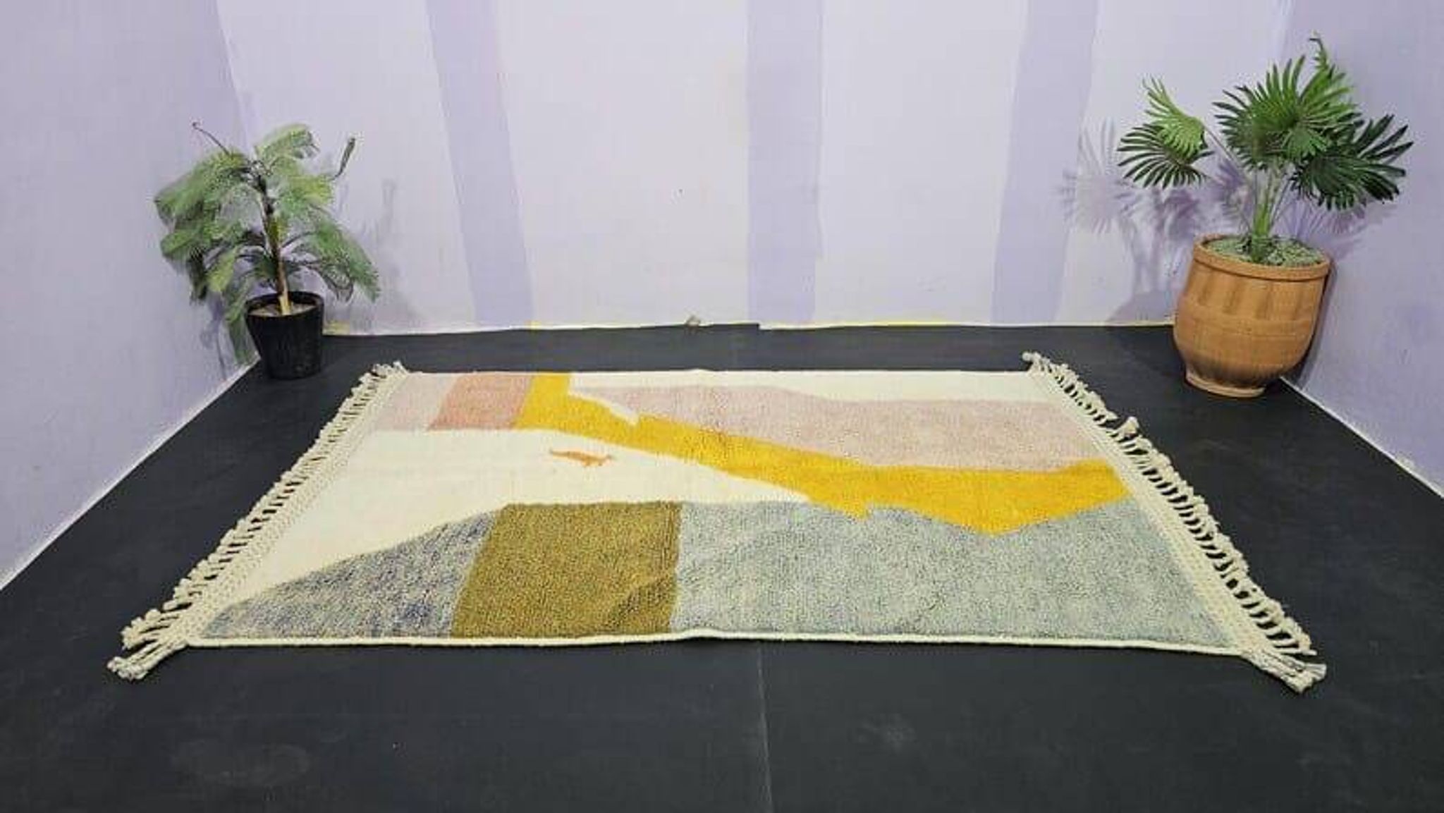 Tapis beni mrirt fait main traditionnelle taille 150 x 250 cm