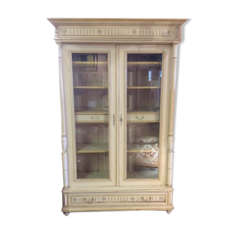 Beige cerused bookcase