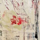 Modern Abstract Painting, Acrylic on Wood, Framed