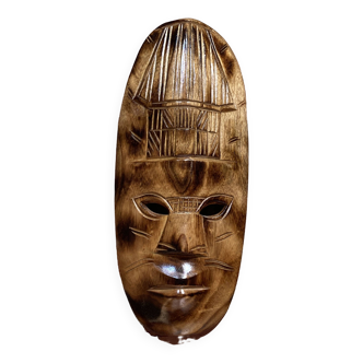 Wooden wall mask