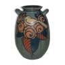 Vase ancien en terre cuite émaillée  art nouveau  « Paul Jacquet »