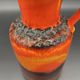 Vintage Jasba Fat Lava vase in orange and red – German ceramic from the year.