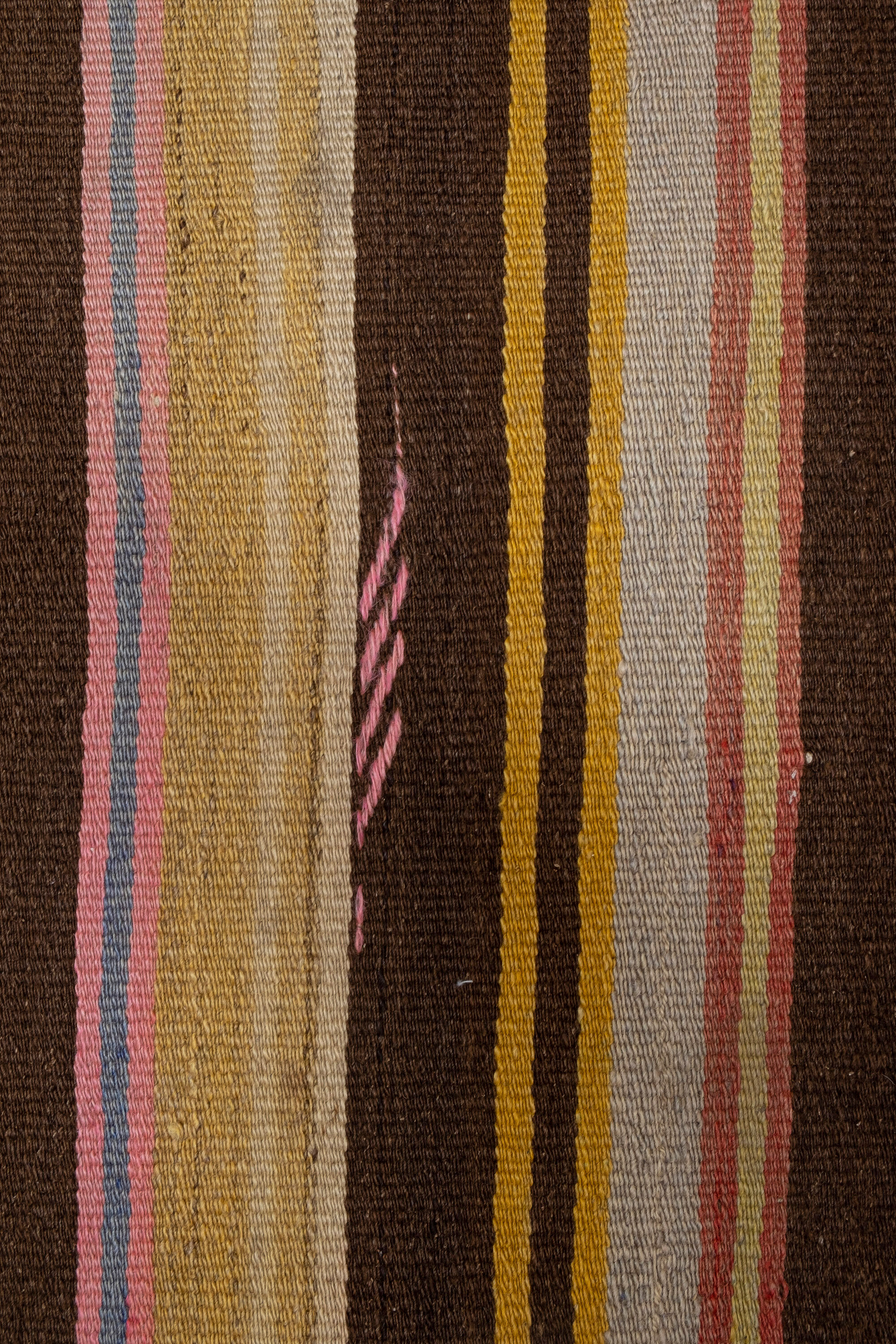 Striped Colorful Vintage Kilim Runner Rug 80 x 363 cm