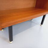 Vintage teak-style wooden bookcase from the 60s