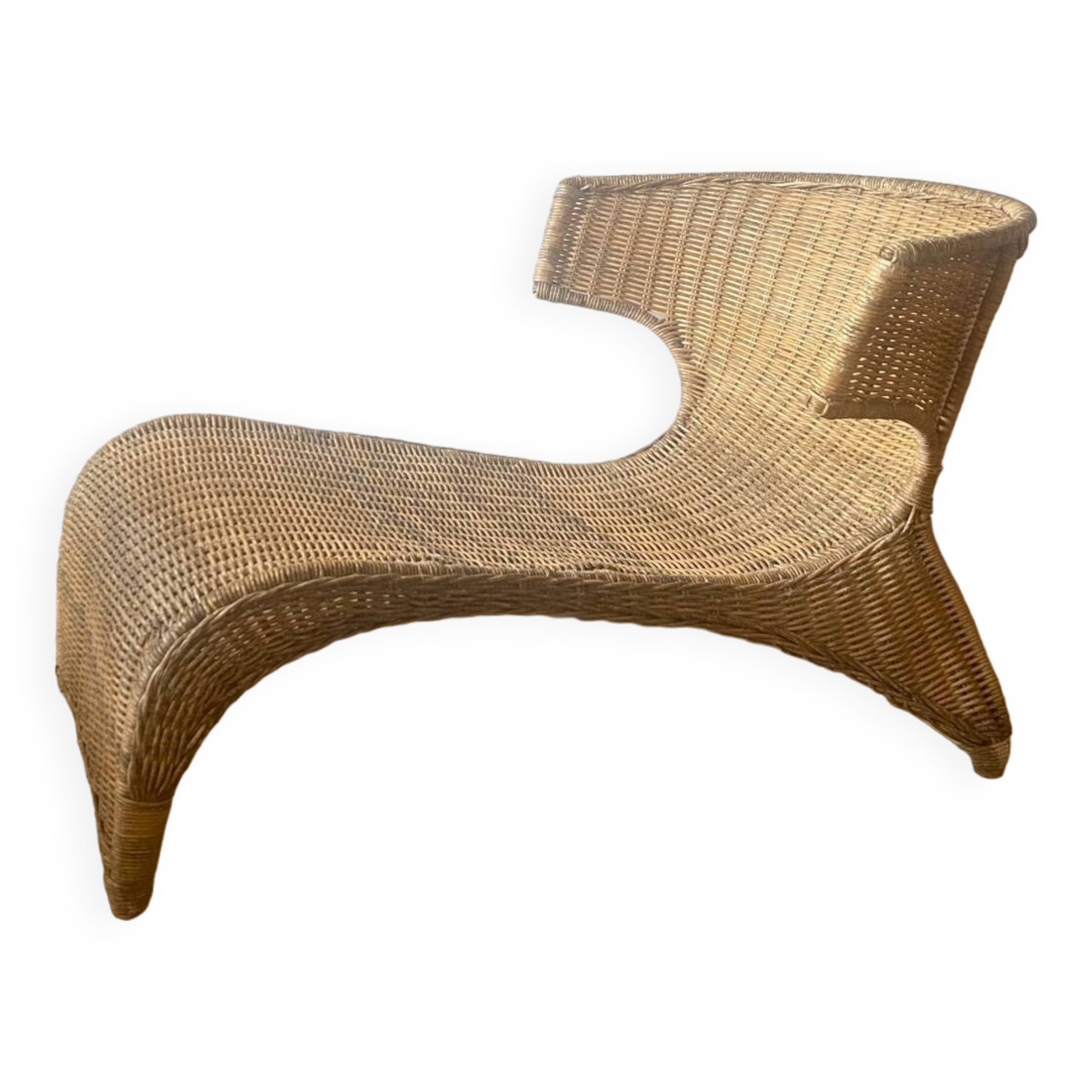 Ikea Savo rattan chaise longue