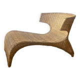 Ikea Savo rattan chaise longue