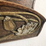 Art Nouveau wall mail holder