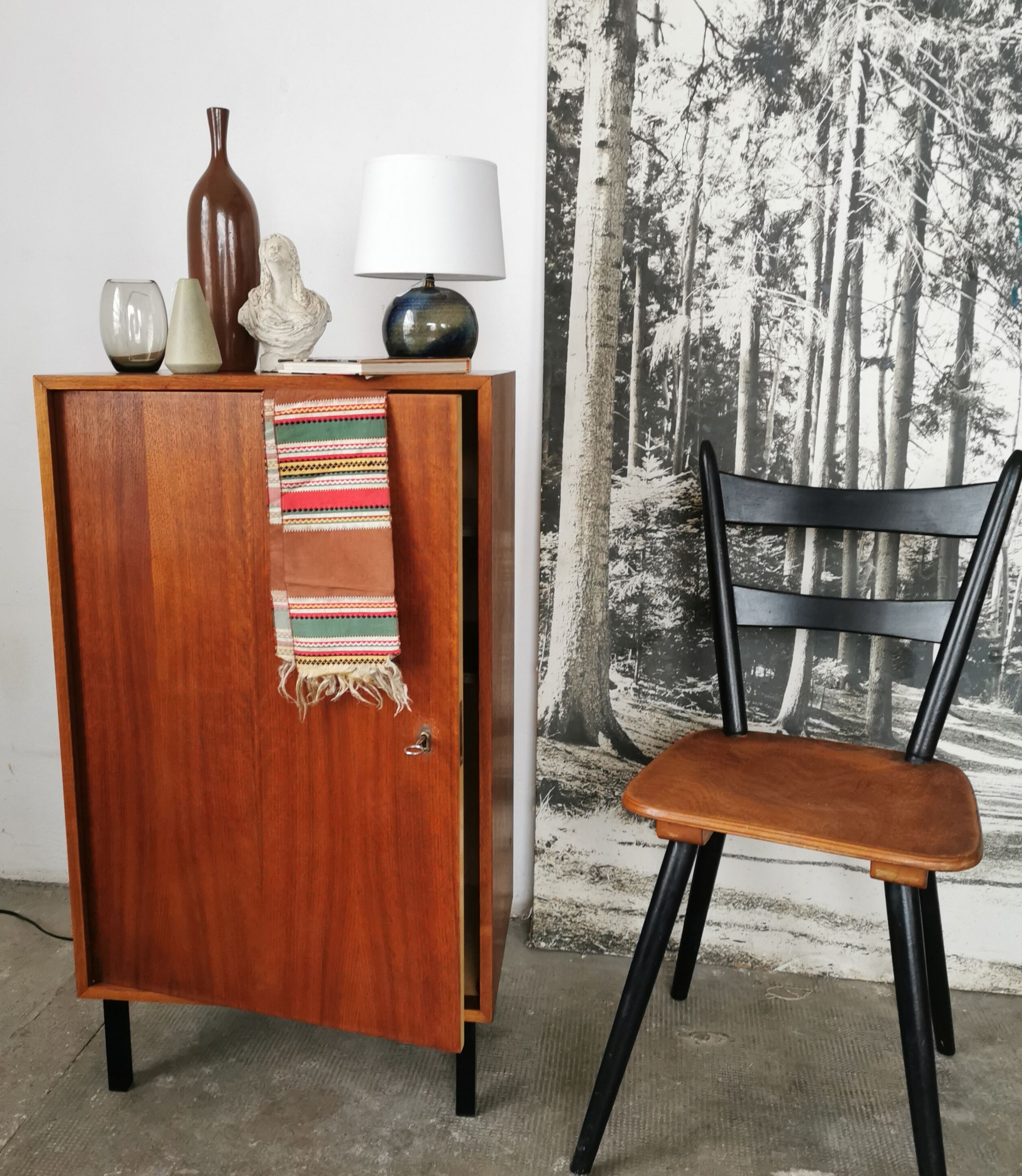Scandinavian teak box cabinet 1970