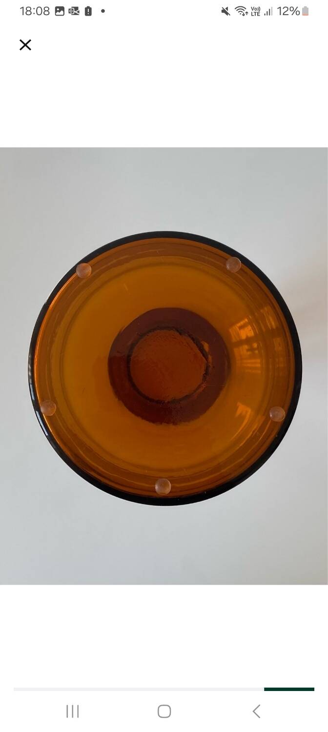 Gul vase by otto brauer - holmegaard kastrup - denmark