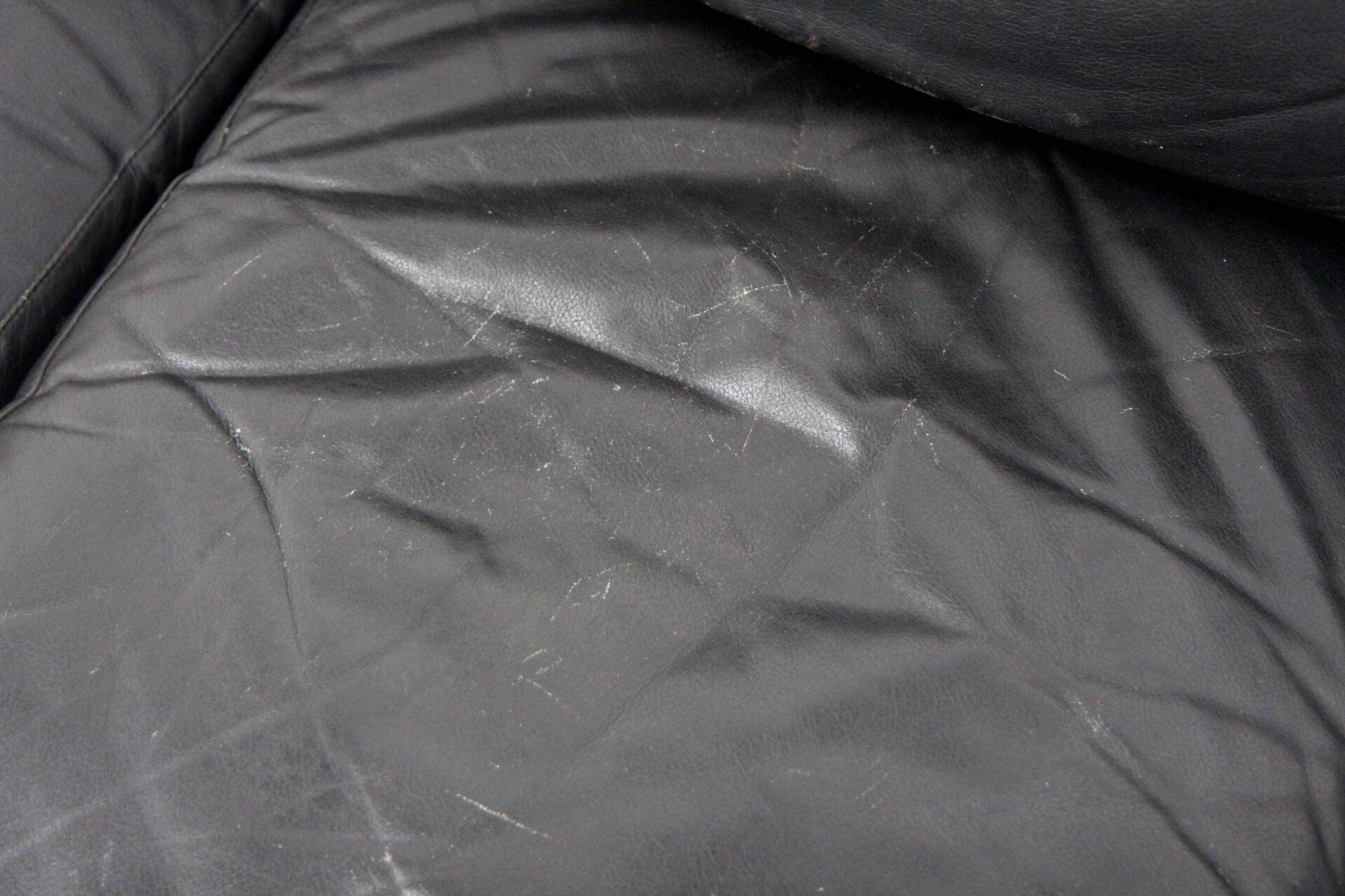 Scandinavian 3-seater leather sofa, Ulferts, Sweden, 1960
