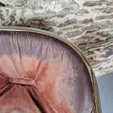 Lot de 4 Chaises à Bras, En Métal Chromé – 1970