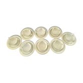 Set of 8 cups and saucers in Gien earthenware, model Valence A040.