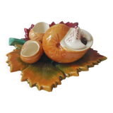 Set Sel / Poivre / Moutarde Barbotine Escargots Vintage