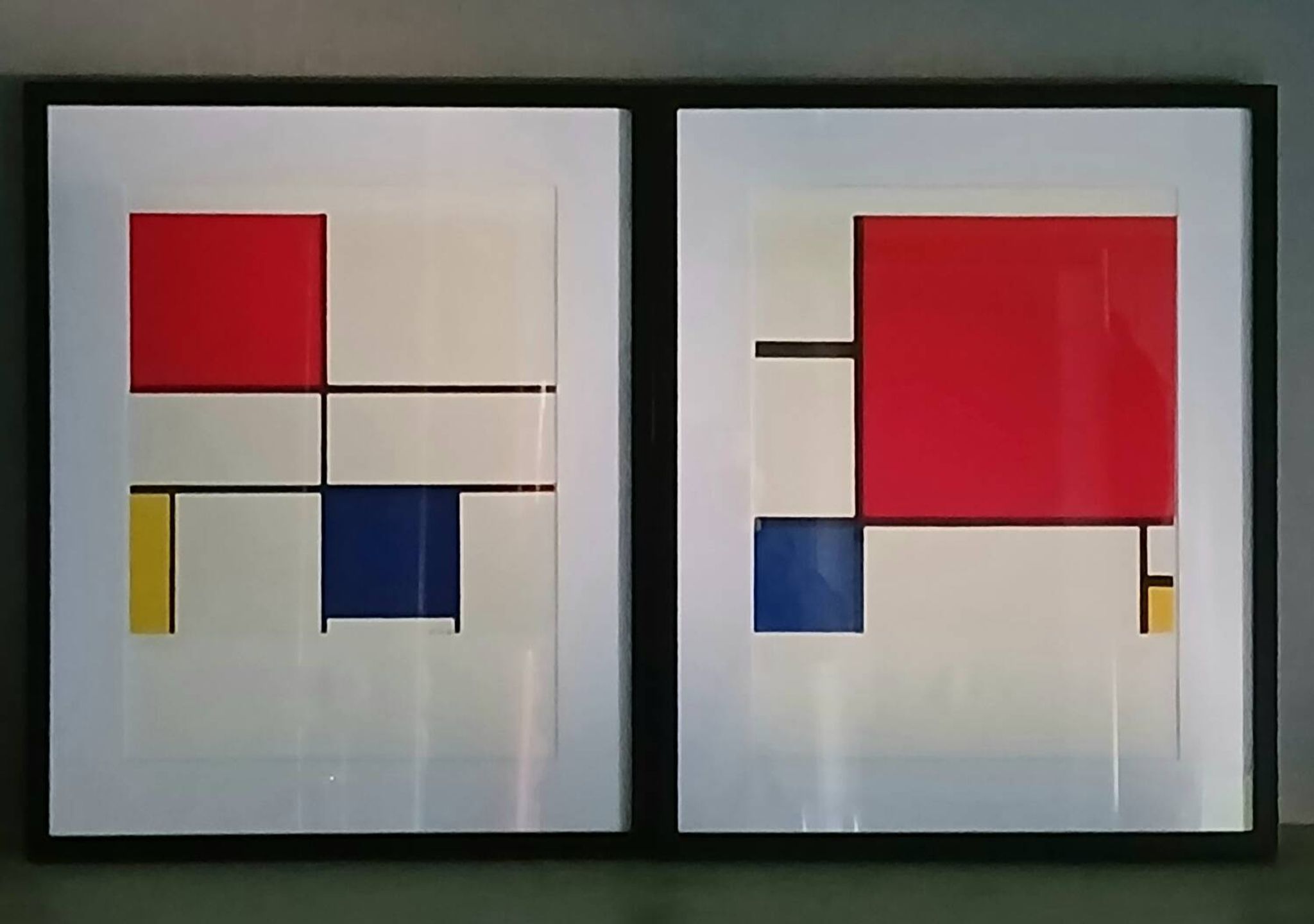 Paire lithographies Piet MONDRIAN  modèles à 250 exemplaires
