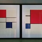 Pair of Piet MONDRIAN lithographs, models of 250 copies