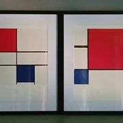 Paire lithographies Piet MONDRIAN  modèles à 250 exemplaires