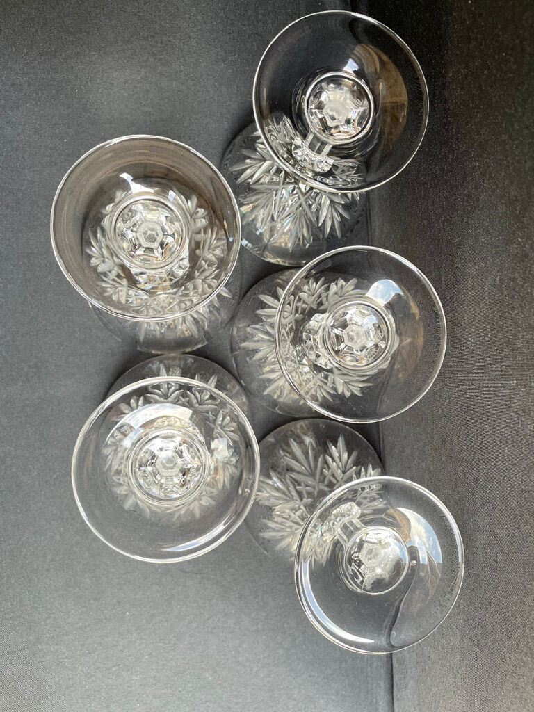 Champagne Glasses (5) - Mid-century modern - Crystal