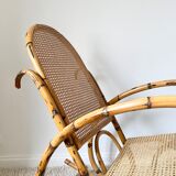 Vintage rattan rocking chair