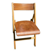 Small vintage bicolor wooden folding chair
